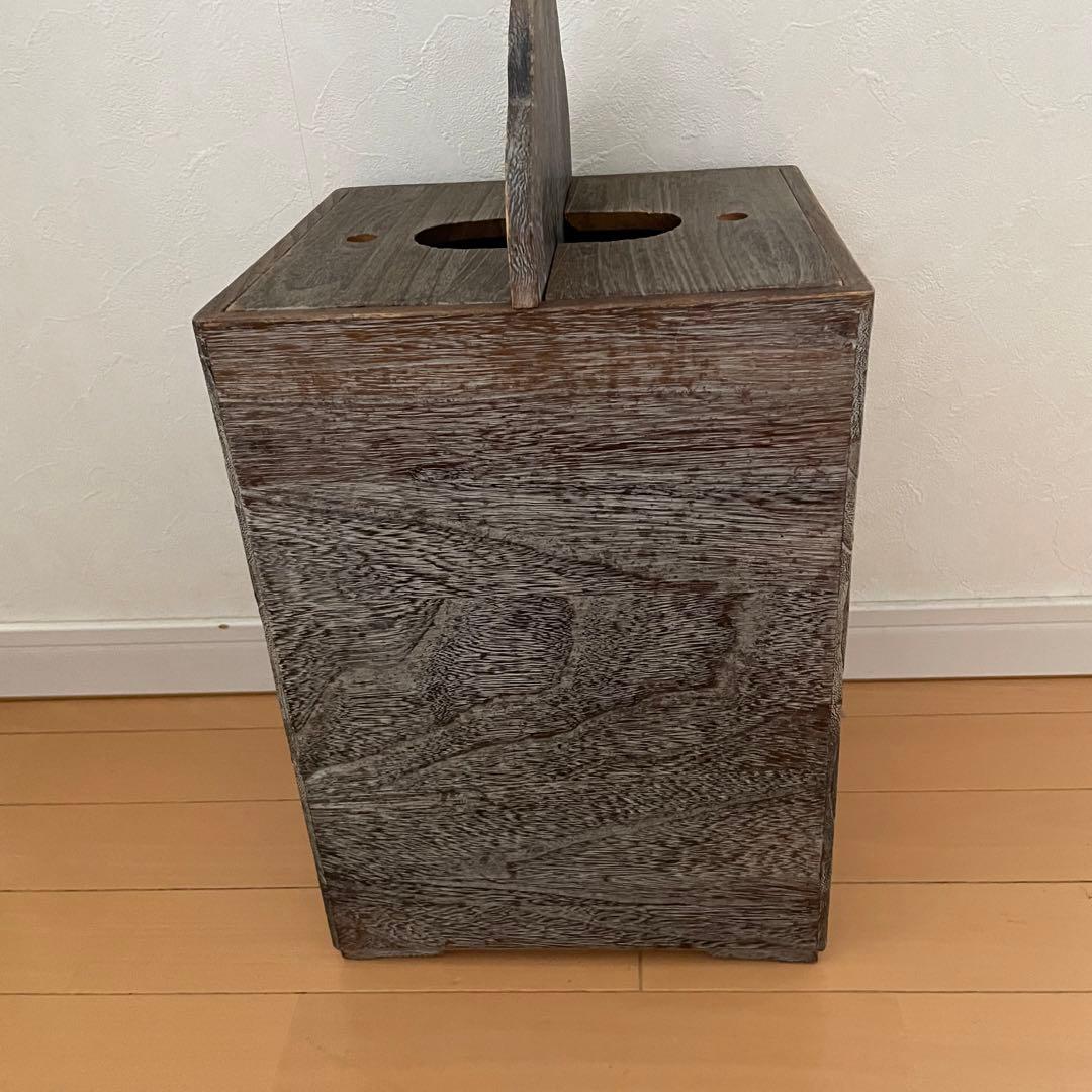 木製三味線スタンド ケース　ダークブラウン　三味線の立箱二丁立