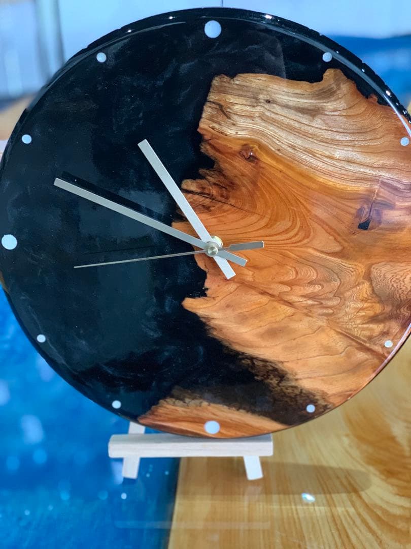 レジン時計　レジンアート　ハンドメイド