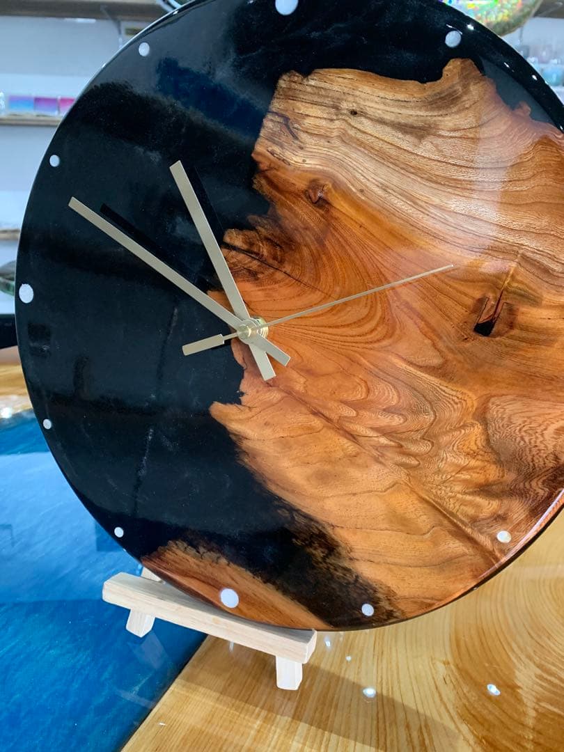 レジン時計　レジンアート　ハンドメイド