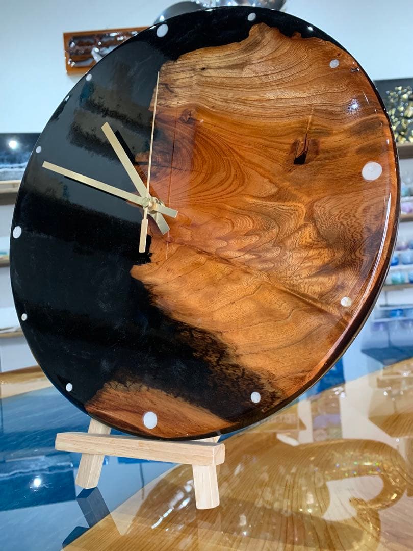 レジン時計　レジンアート　ハンドメイド