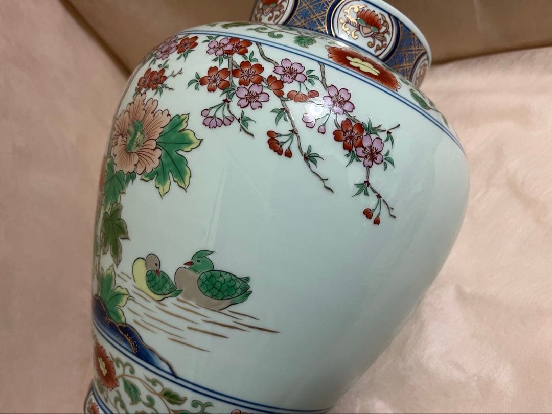 弥左エ門　芙蓉桜　壷型　花瓶