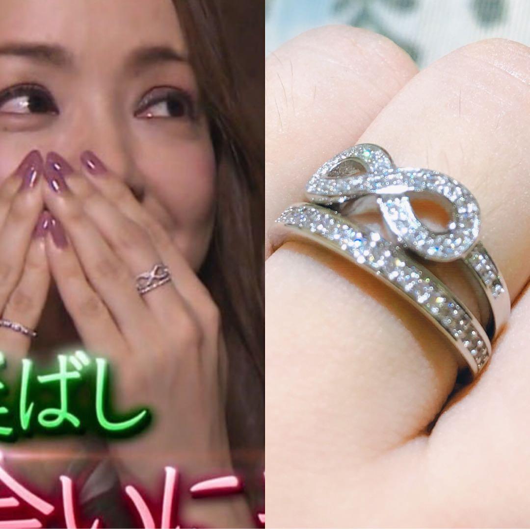 二本セットインフィニティハーフエタニティリングシルバーs925安室