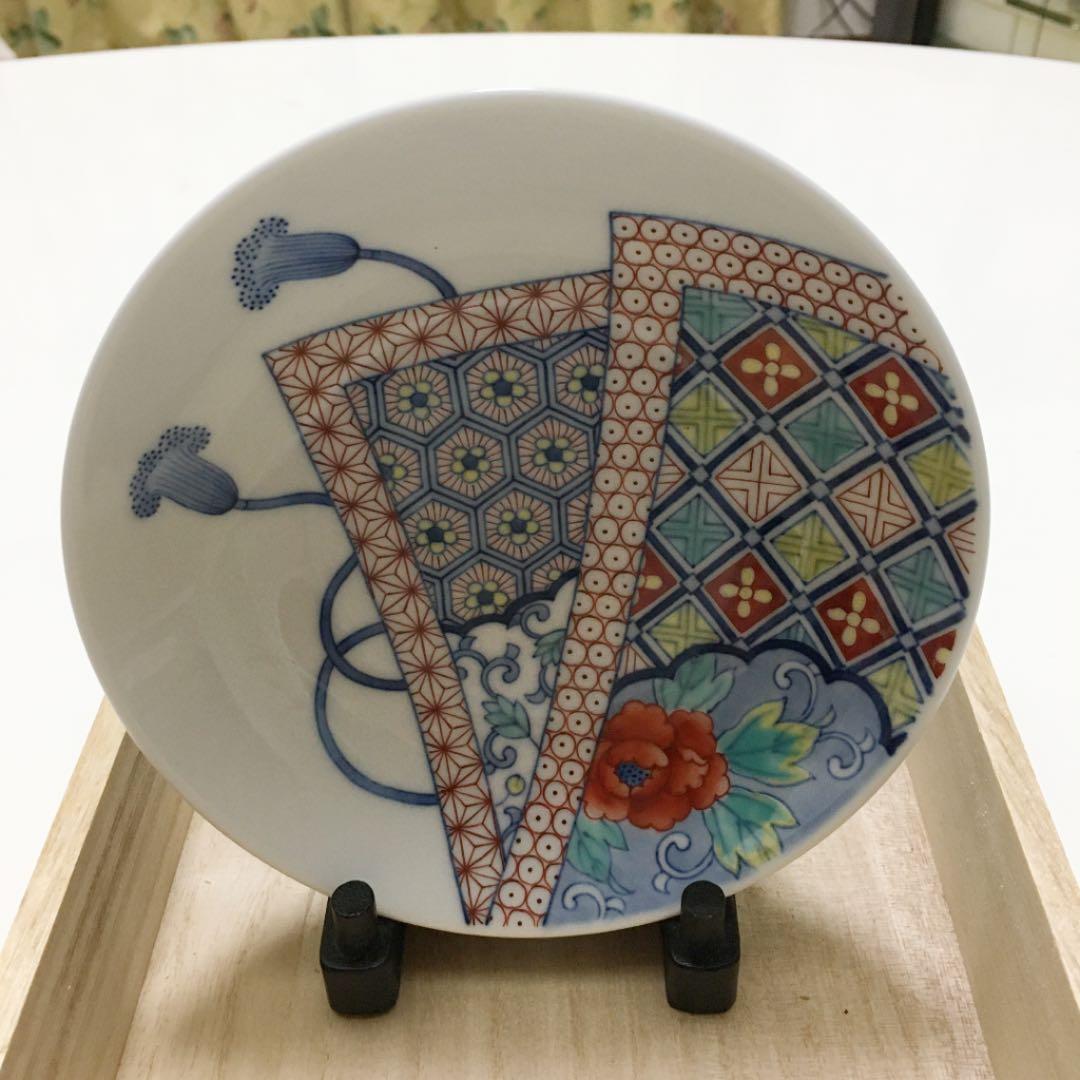 レア　新品未使用　鍋島焼　飾り皿　鍋島藩家紋