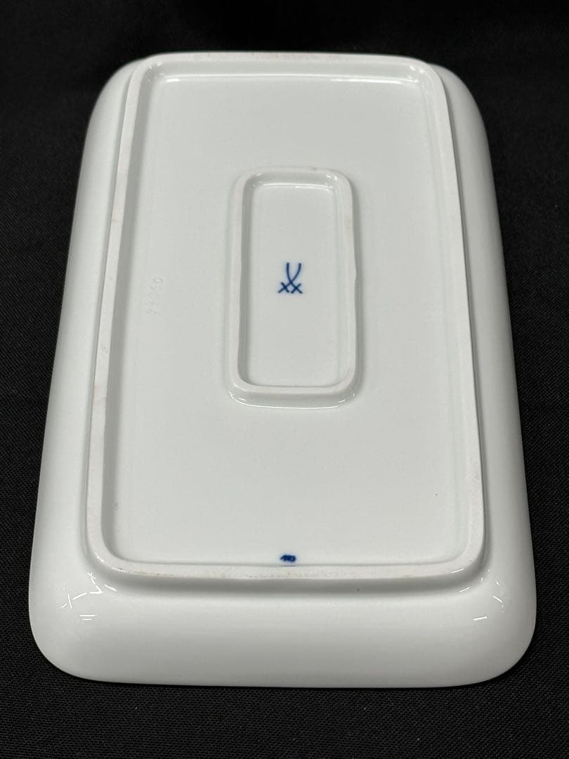 【美品】meissen マイセン　ブルーオニオン　プレート　角皿　23cm