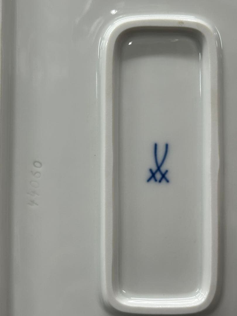 【美品】meissen マイセン　ブルーオニオン　プレート　角皿　23cm