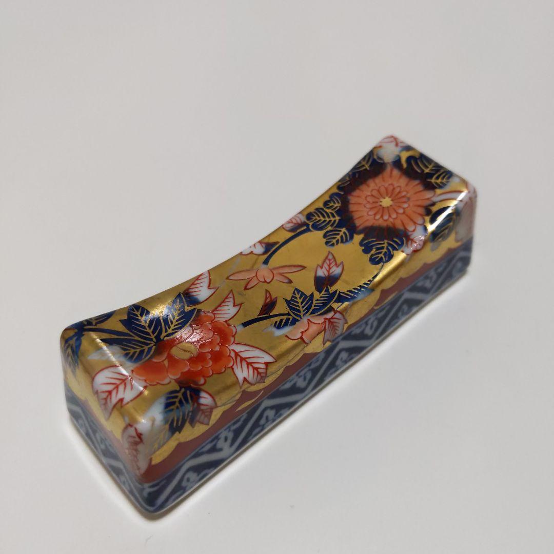 有田焼 其泉作 極錦金彩古伊万里 箸置 五客 共箱付