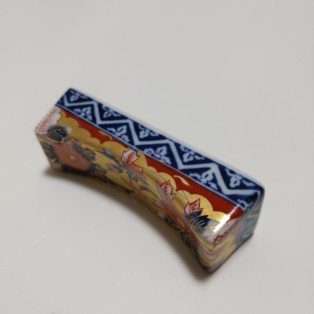 有田焼 其泉作 極錦金彩古伊万里 箸置 五客 共箱付