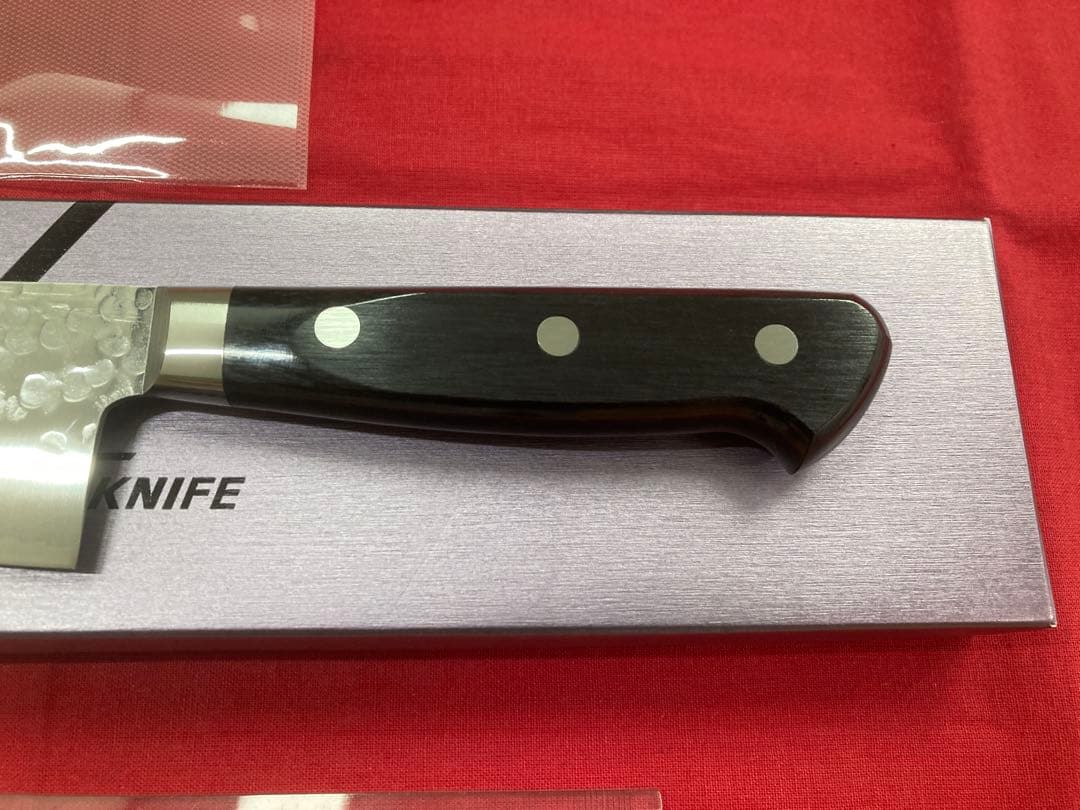 高村刃物 鳳皇琳 牛刀 210㎜ 槌目 V10鋼 未使用品 ブラック