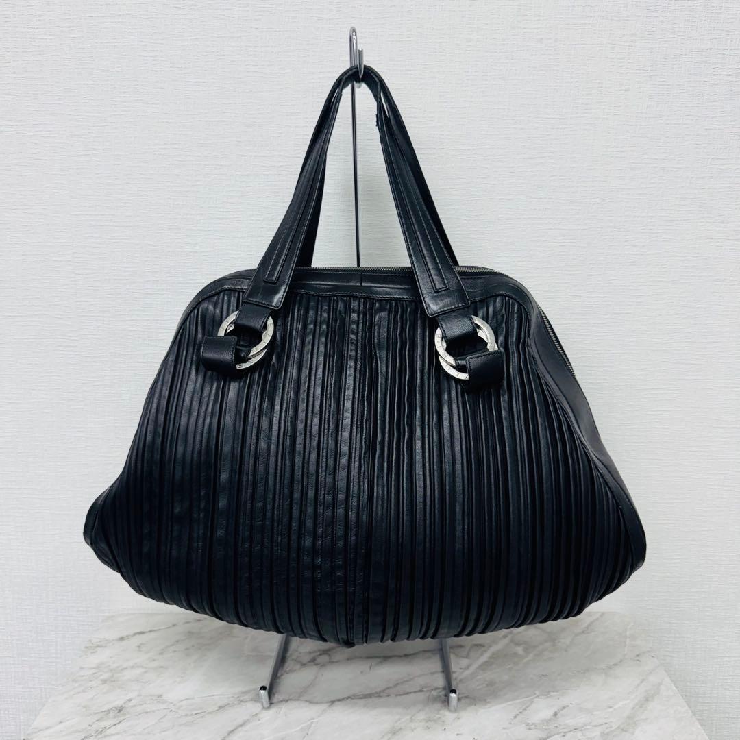 ✨BVLGARI✨ブルガリ✨ハンドバッグ✨ブラック✨レザー✨ハンドバッグ✨