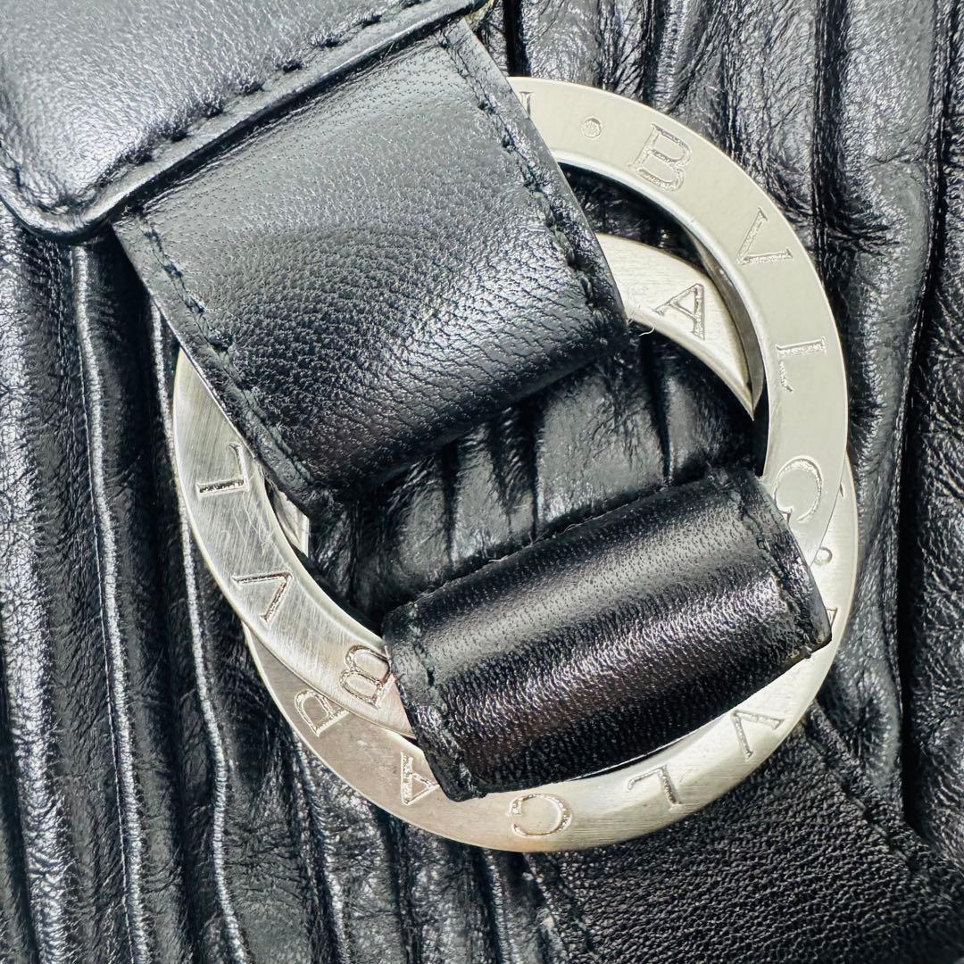 ✨BVLGARI✨ブルガリ✨ハンドバッグ✨ブラック✨レザー✨ハンドバッグ✨