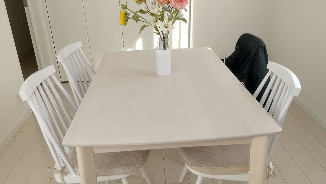 送料着払い！新品 ダイニングテーブル&中古 チェア4