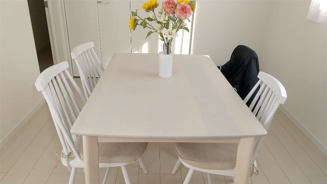 送料着払い！新品 ダイニングテーブル&中古 チェア4