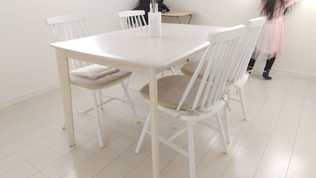 送料着払い！新品 ダイニングテーブル&中古 チェア4