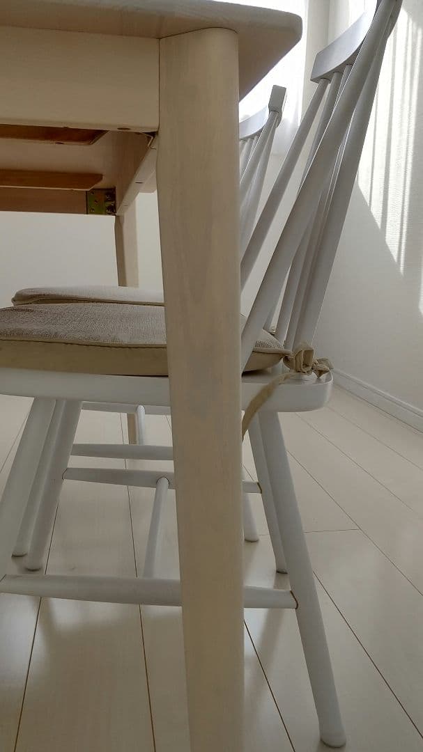 送料着払い！新品 ダイニングテーブル&中古 チェア4