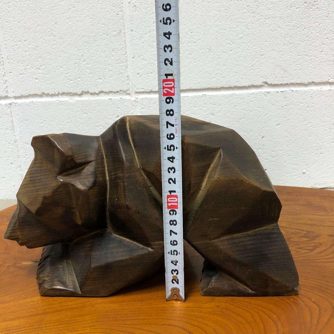 間見谷喜文 銘あり アイヌ 熊 木彫り 旭川 彫刻 木彫熊 - メルカリ