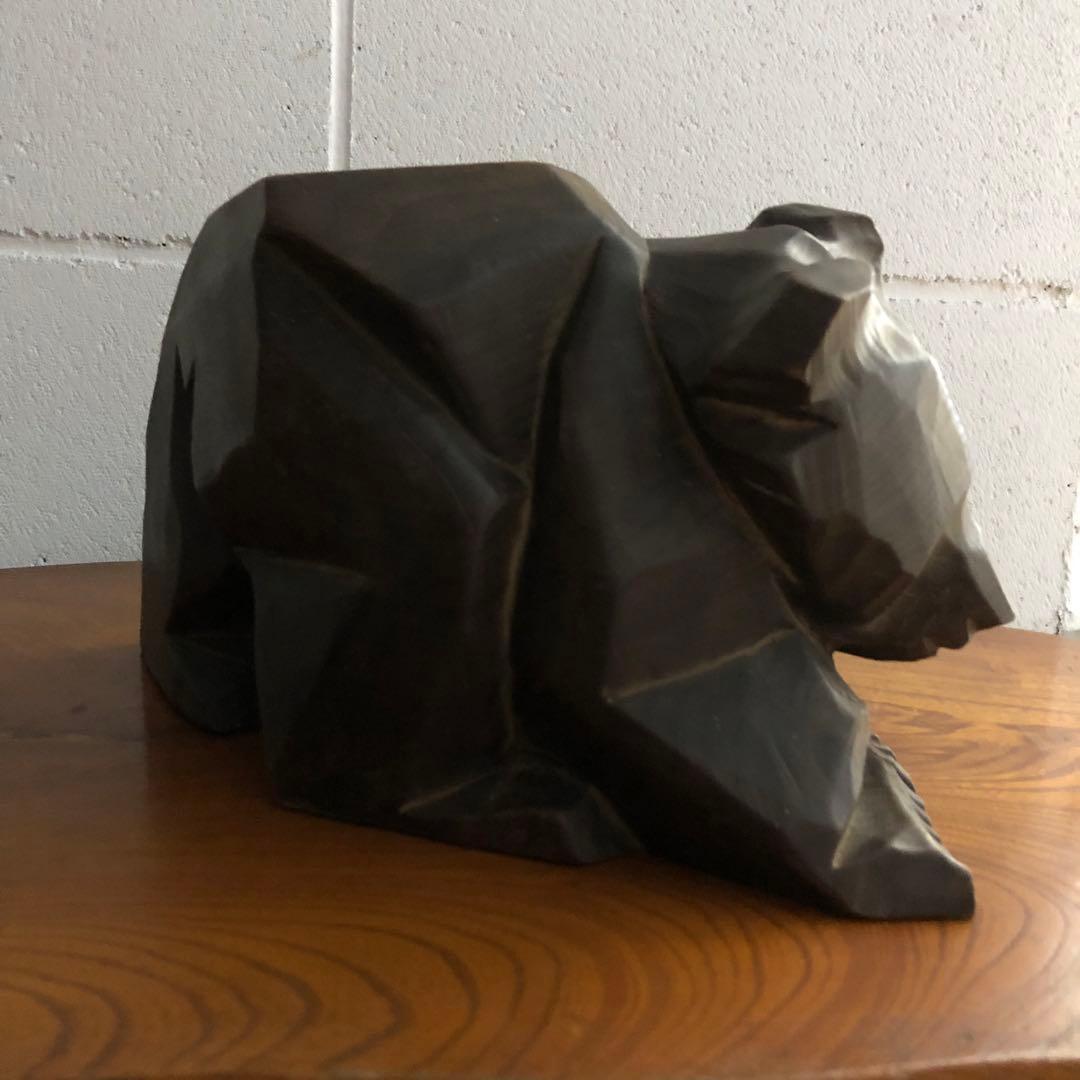 間見谷喜文 銘あり アイヌ 熊 木彫り 旭川 彫刻 木彫熊 - メルカリ