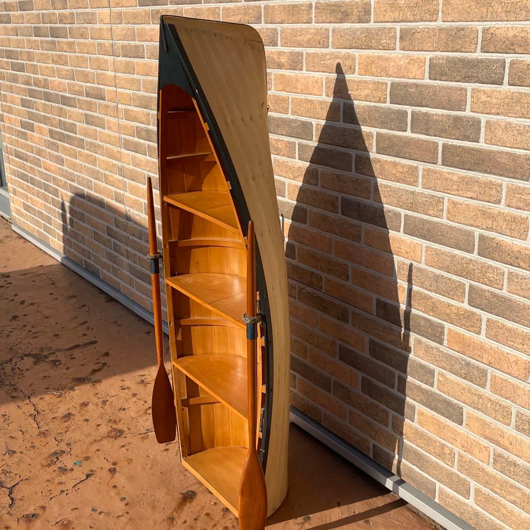 アメリカン　舟型　ボート型シェルフ！オール付き！カフェやマリンショップ！