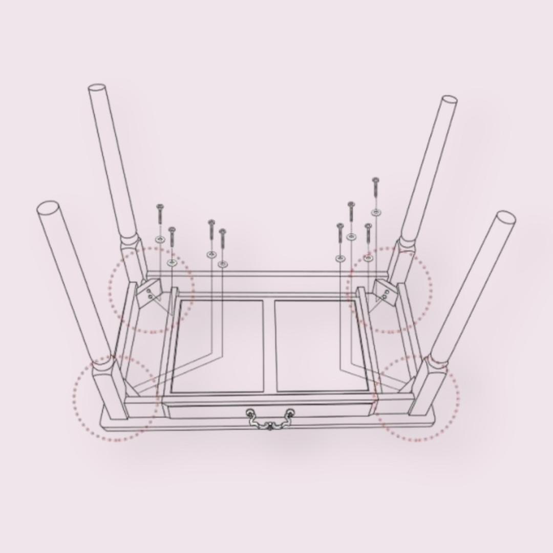 フォロー割【新品】エレガントな引出し付きローテーブル　ロマンティック