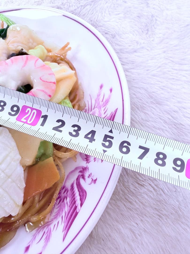 昭和レトロ 五目かた焼きそば 食品サンプル 直径約26cm 町中華