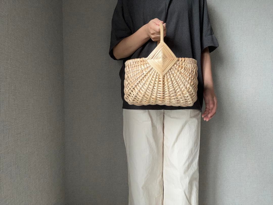 【11/16削除】最終価格【新品】かご　バスケットＳ　ラトビア　ナチュラル　北欧