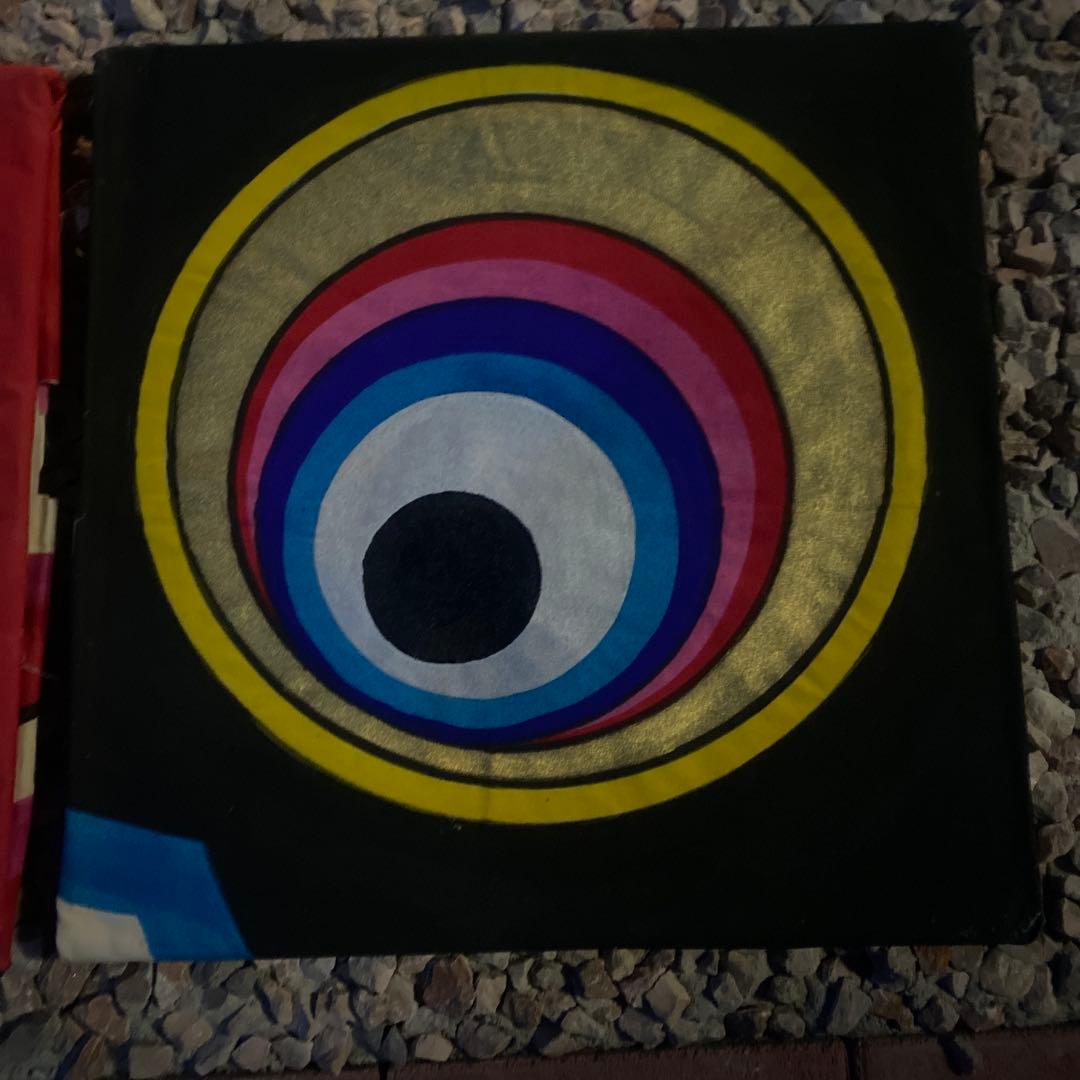 埼玉県加須市手書き本染布地5m レトロ円形模様 鯉のぼり