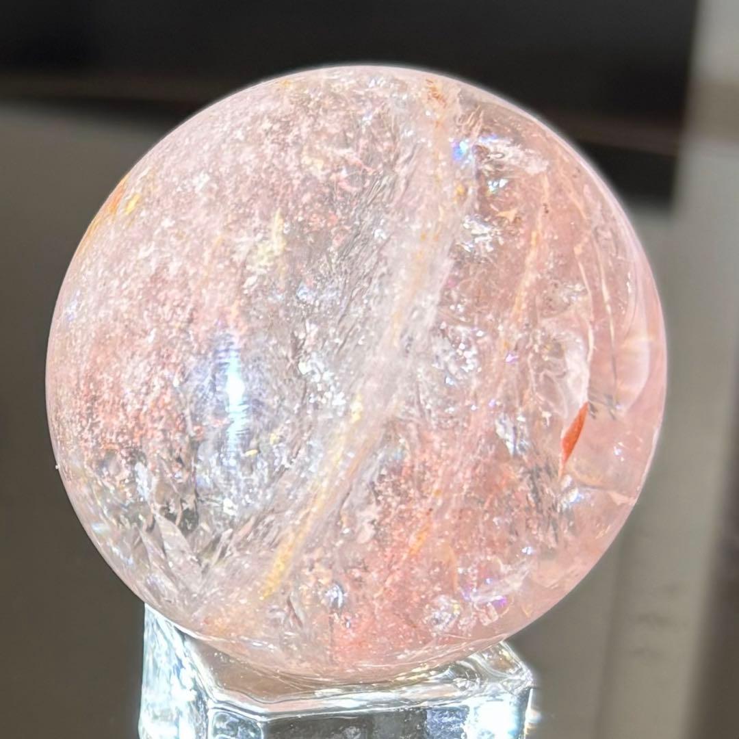 ririn☆様 高品質 ピンククォーツ ピンクアゼツライト スフィア2