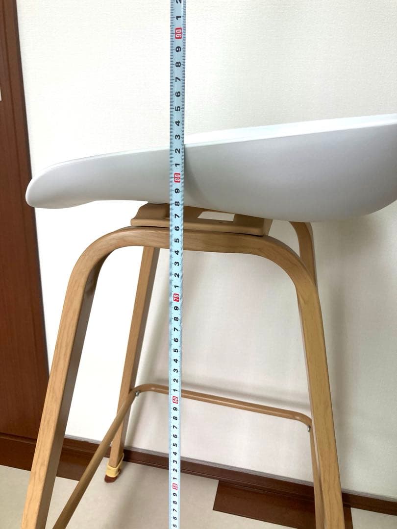 ホワイトバースツール 約80cm