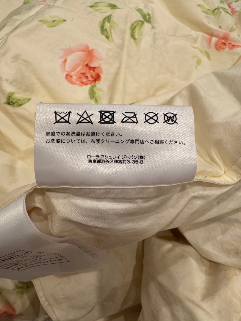 ローラアシュレイ ダウンケットシングルヘーゼルウッド チョークピンク羽毛