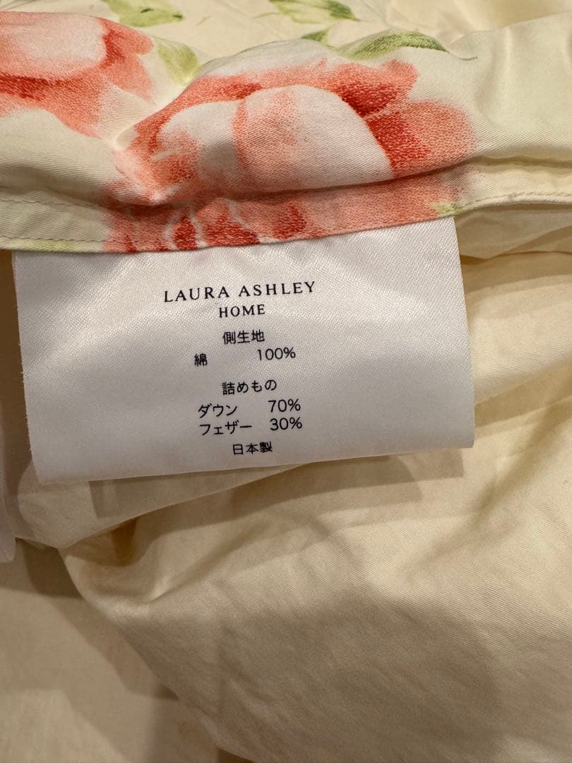 ローラアシュレイ ダウンケットシングルヘーゼルウッド チョークピンク羽毛