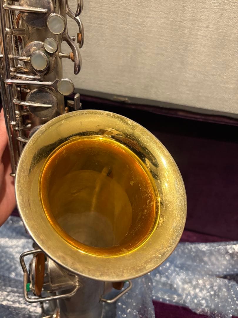 C Melodyサックス サテンシルバー仕上げ インナーゴールELKHART - メルカリ