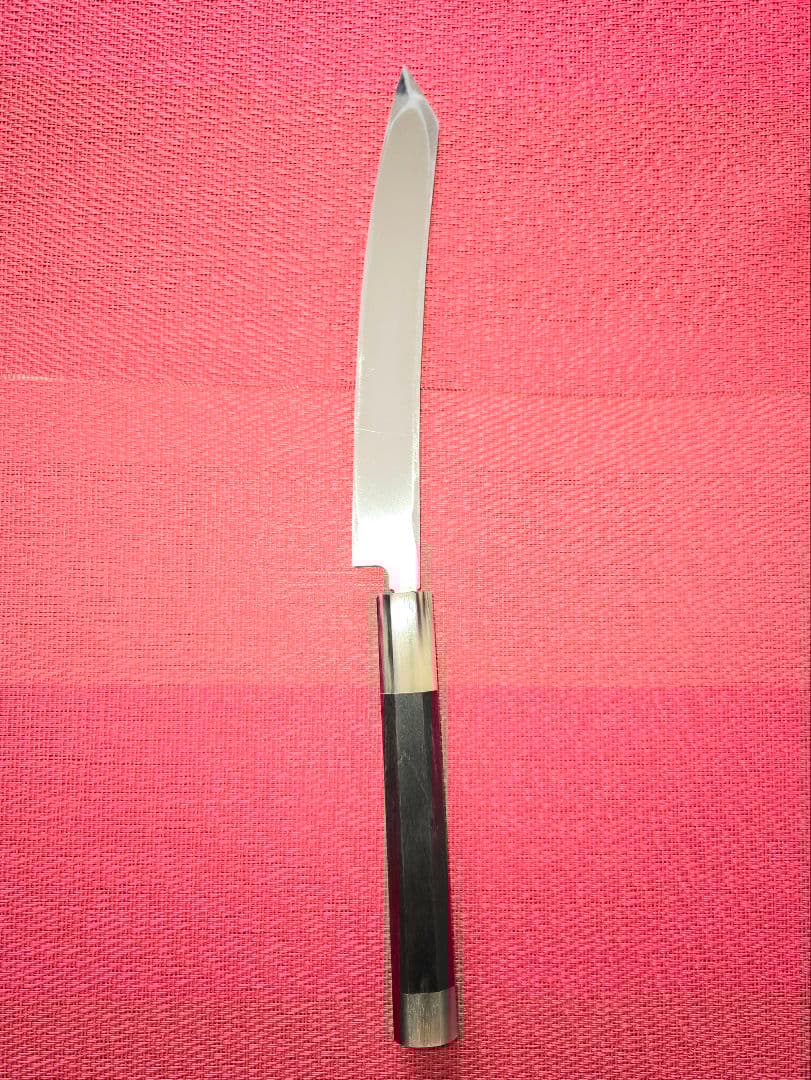 城山刃物 手元包丁(短い柳刃、片刃ペティ) 180mm