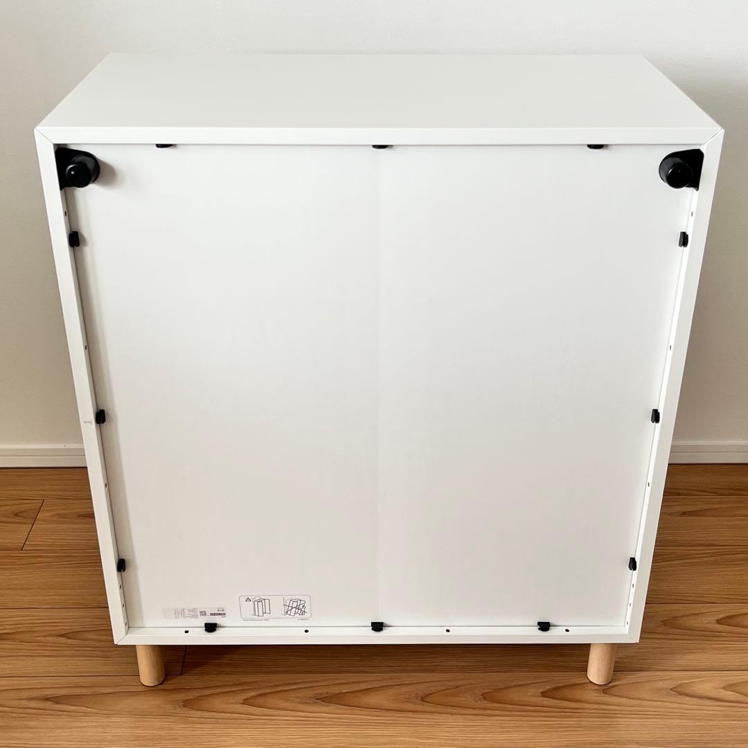 【完成品】IKEA 木製キャビネット　EKET エーケト　足付き