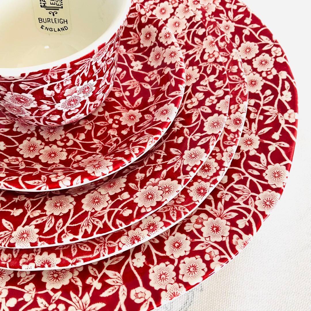 ☆Burleigh バーレイ☆未使用「レッド・キャリコ 」セット