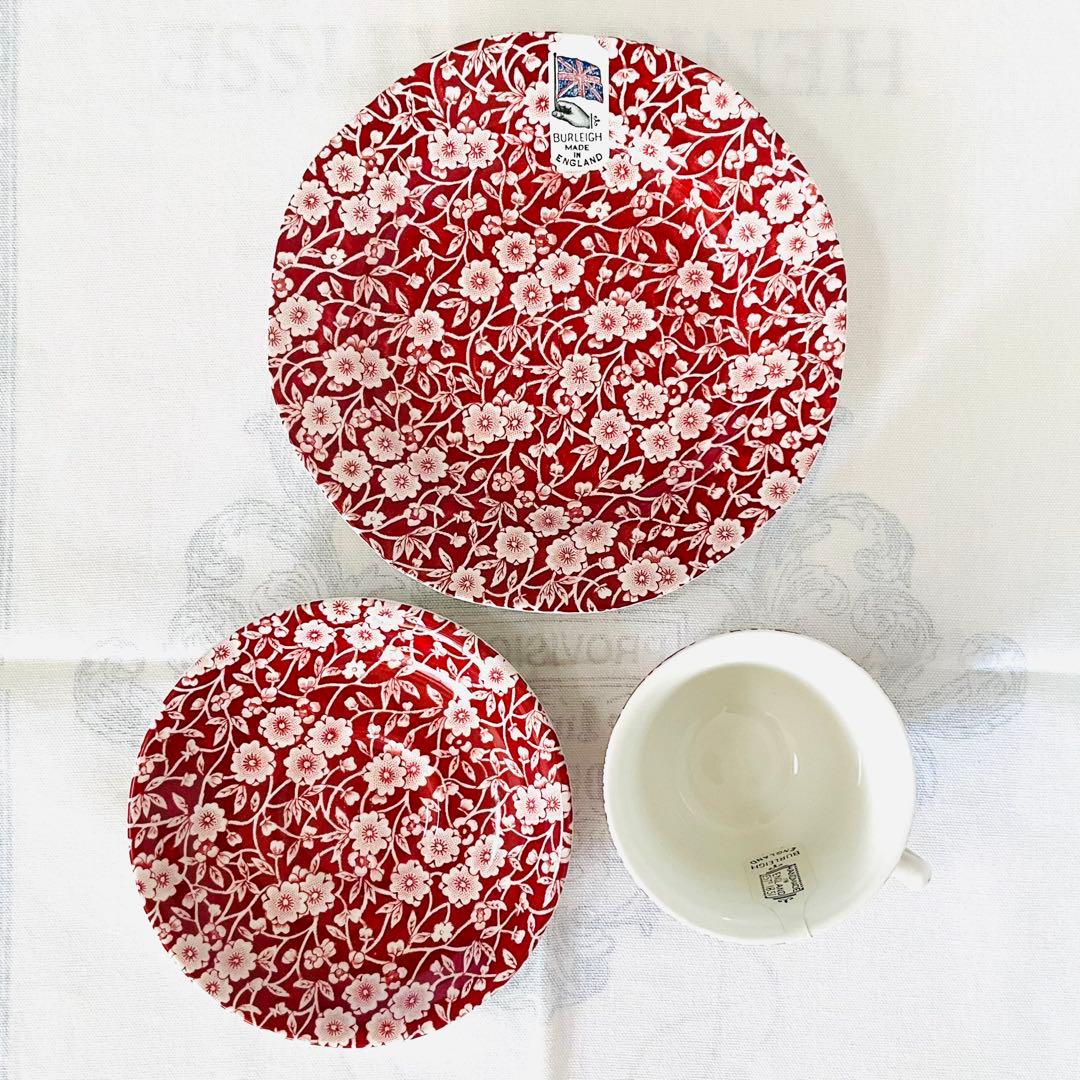 ☆Burleigh バーレイ☆未使用「レッド・キャリコ 」セット