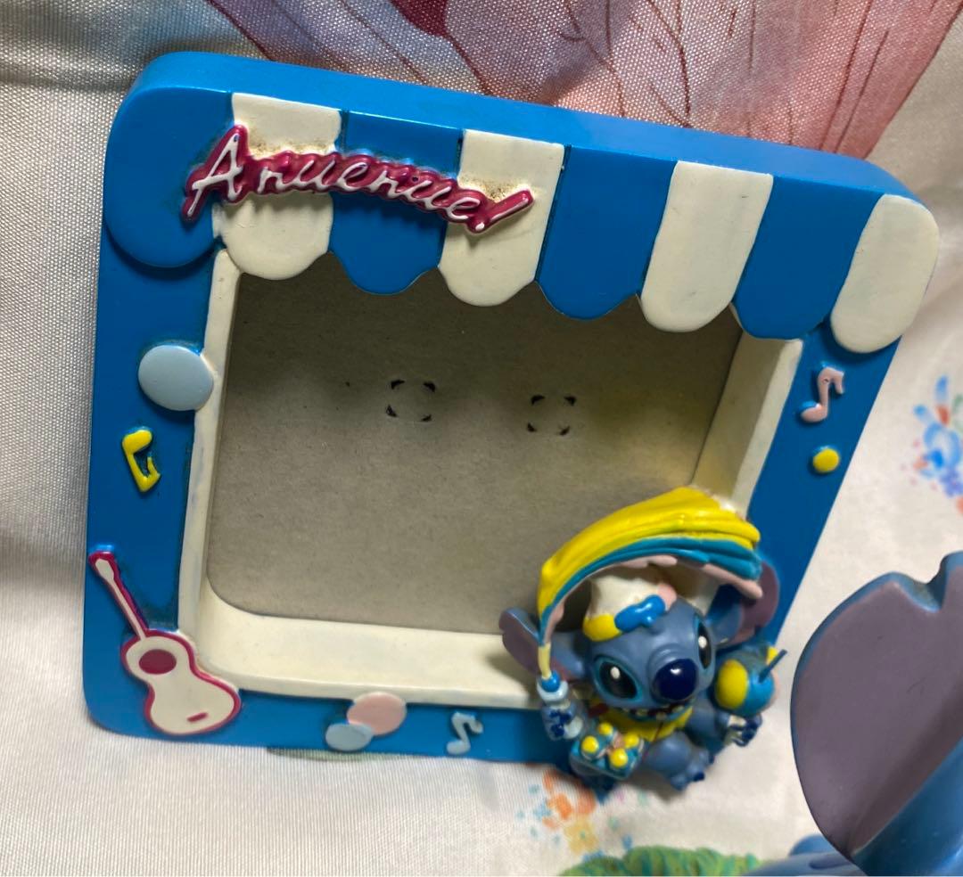 スティッチ アヒル 置物 小物入れ ケース フィギュア ディズニーストア 果物