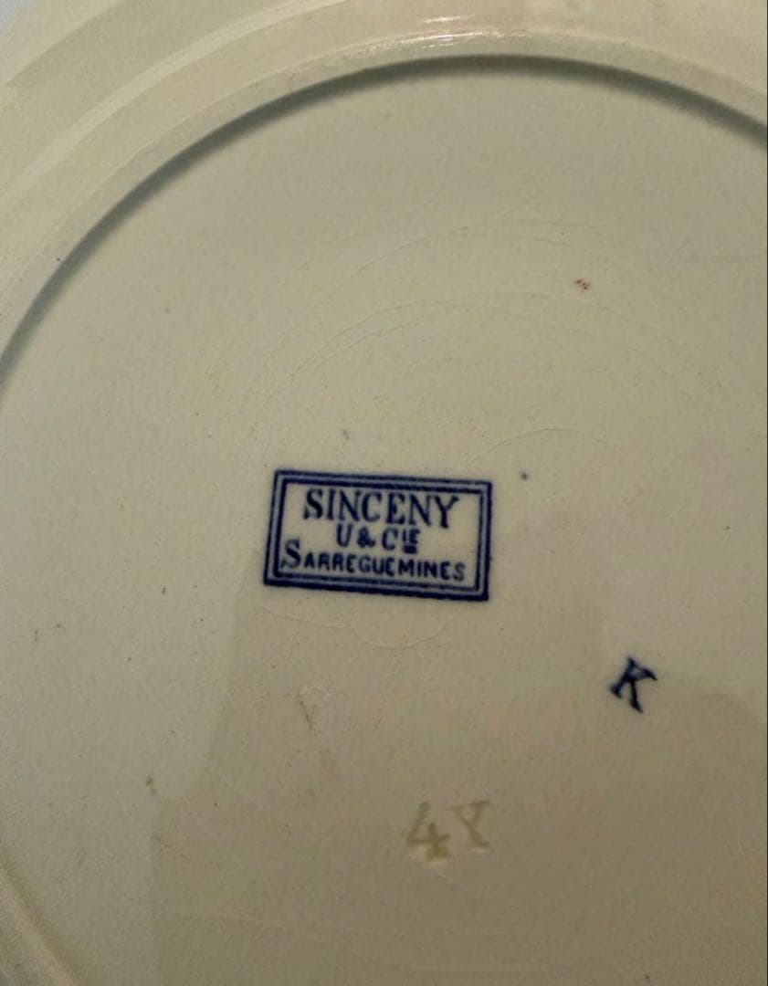 サルグミンヌSINCENY アンティークプレート オクトゴナル フランス