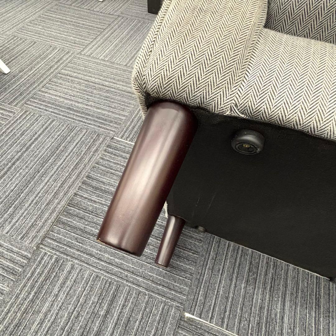 ニトリ 一人掛け ソファ 北欧調 ヘリンボーン ファブリック ブラック 5310