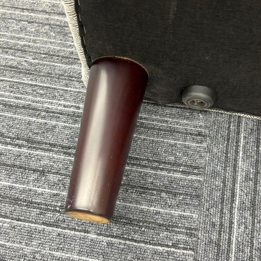 ニトリ 一人掛け ソファ 北欧調 ヘリンボーン ファブリック ブラック 5310