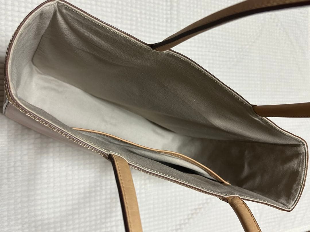 【無印良品】本革トートバッグ　ヌメ革　ベージュ　ベトナム製【匿名配送】