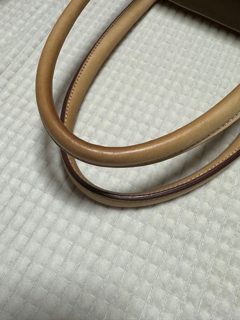 【無印良品】本革トートバッグ　ヌメ革　ベージュ　ベトナム製【匿名配送】