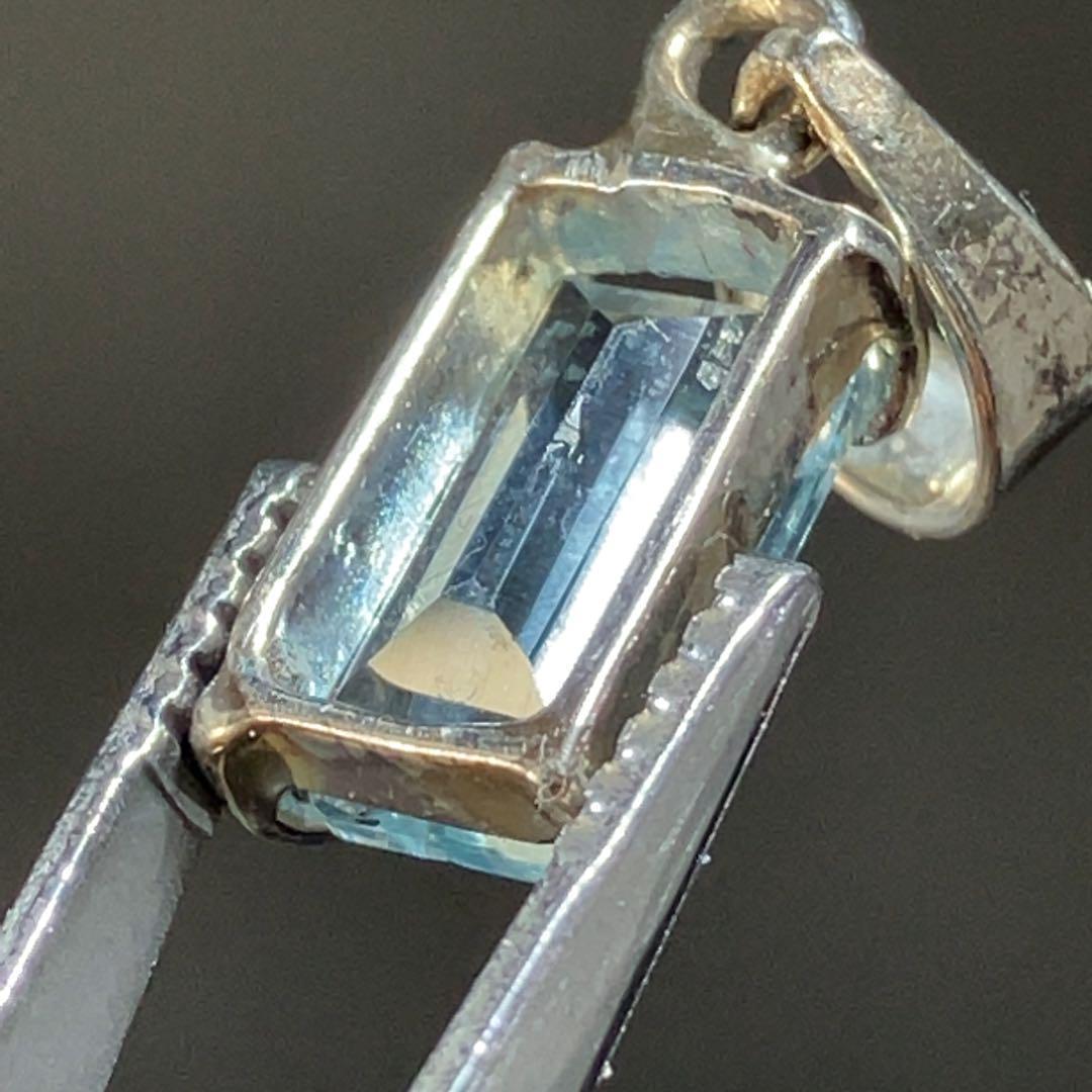【天然アクアマリン】ペンダントトップアクセサリー高品質2.0ct2744