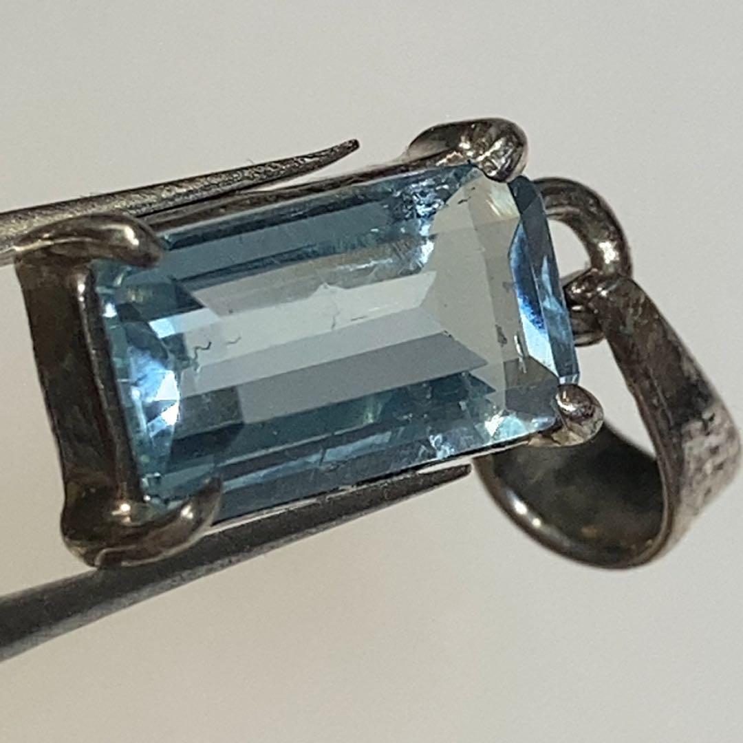 【天然アクアマリン】ペンダントトップアクセサリー高品質2.0ct2744