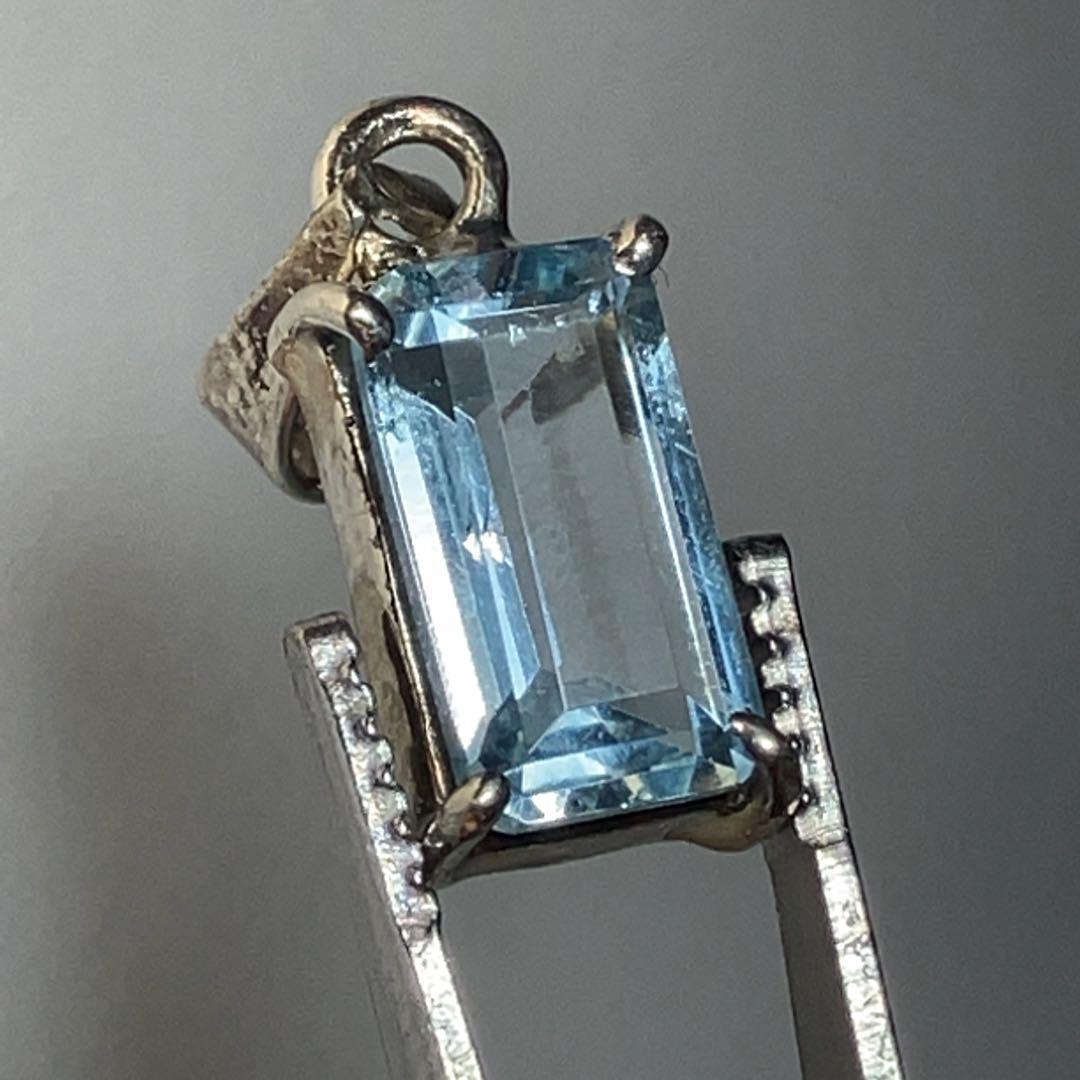 【天然アクアマリン】ペンダントトップアクセサリー高品質2.0ct2744