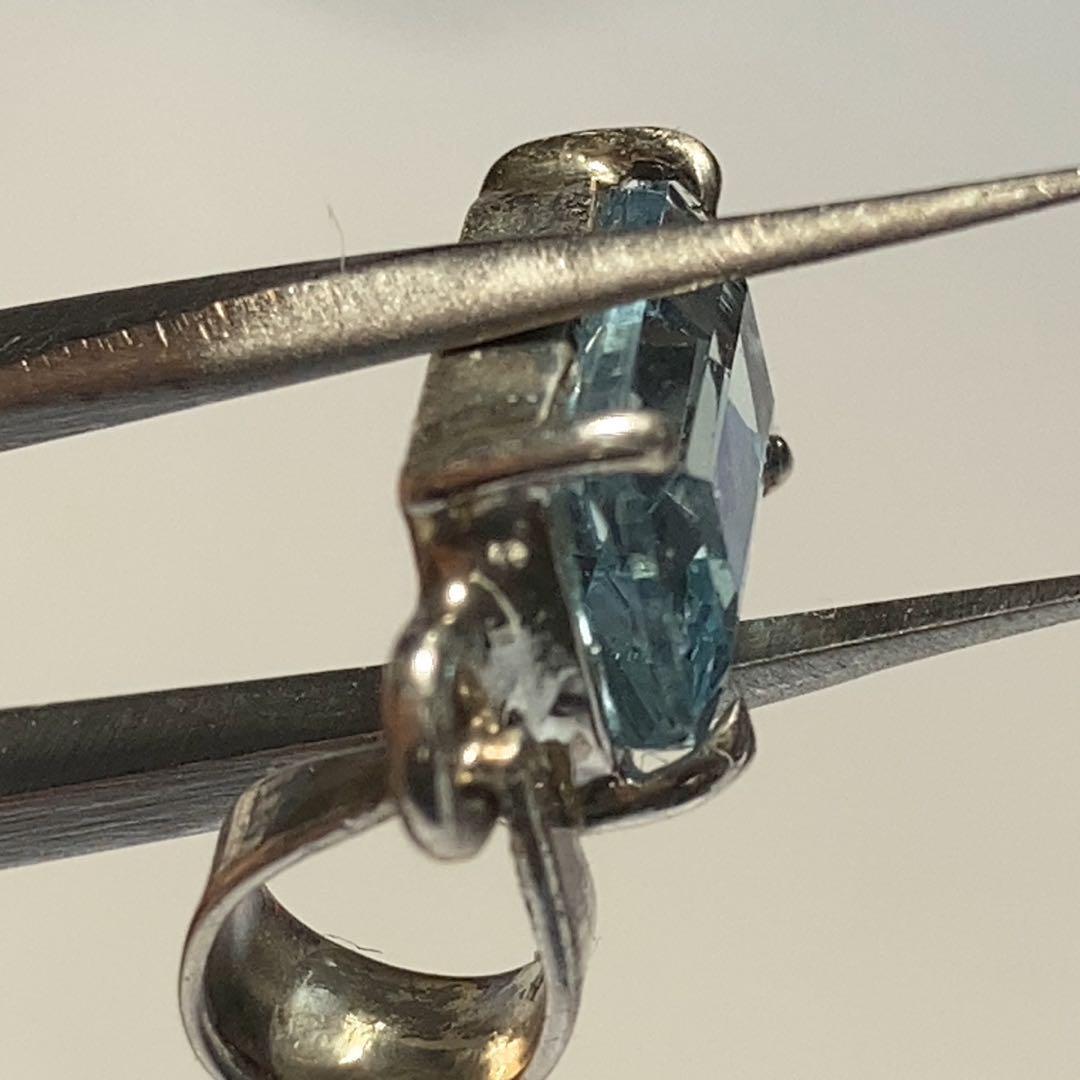 【天然アクアマリン】ペンダントトップアクセサリー高品質2.0ct2744