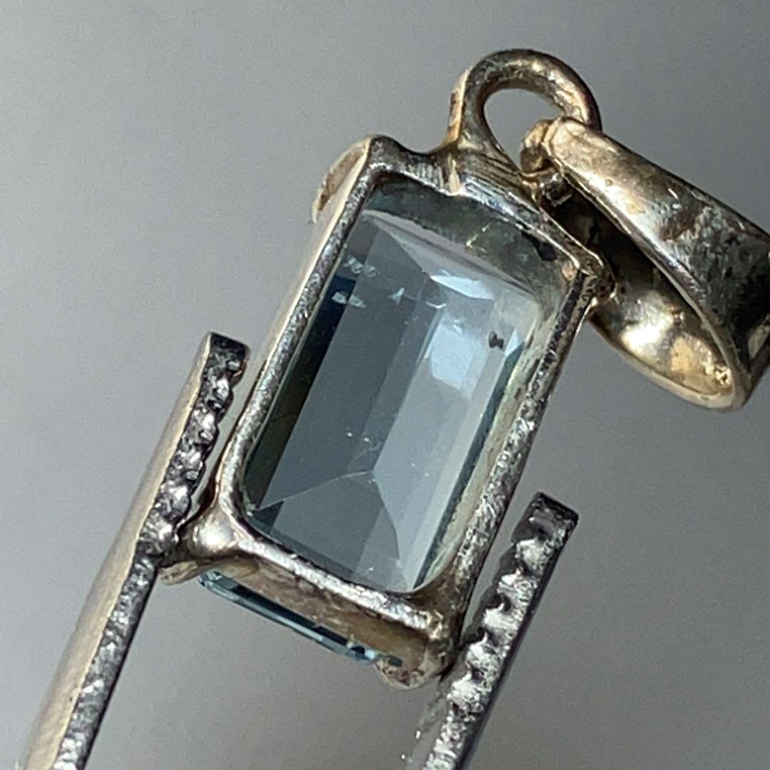 【天然アクアマリン】ペンダントトップアクセサリー高品質2.0ct2744