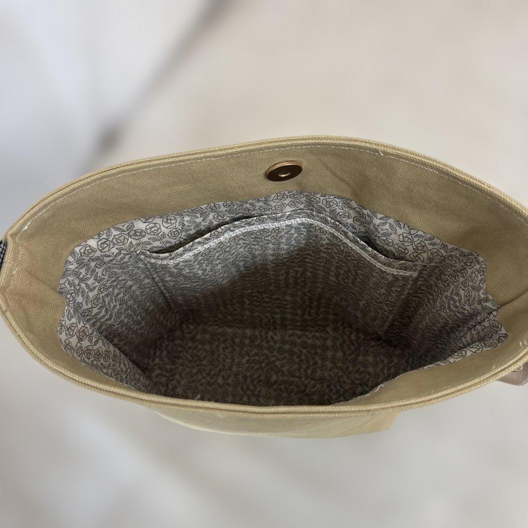 ミナペルホネン　Anemone と８号帆布 ショルダーバック　ハンドメイド