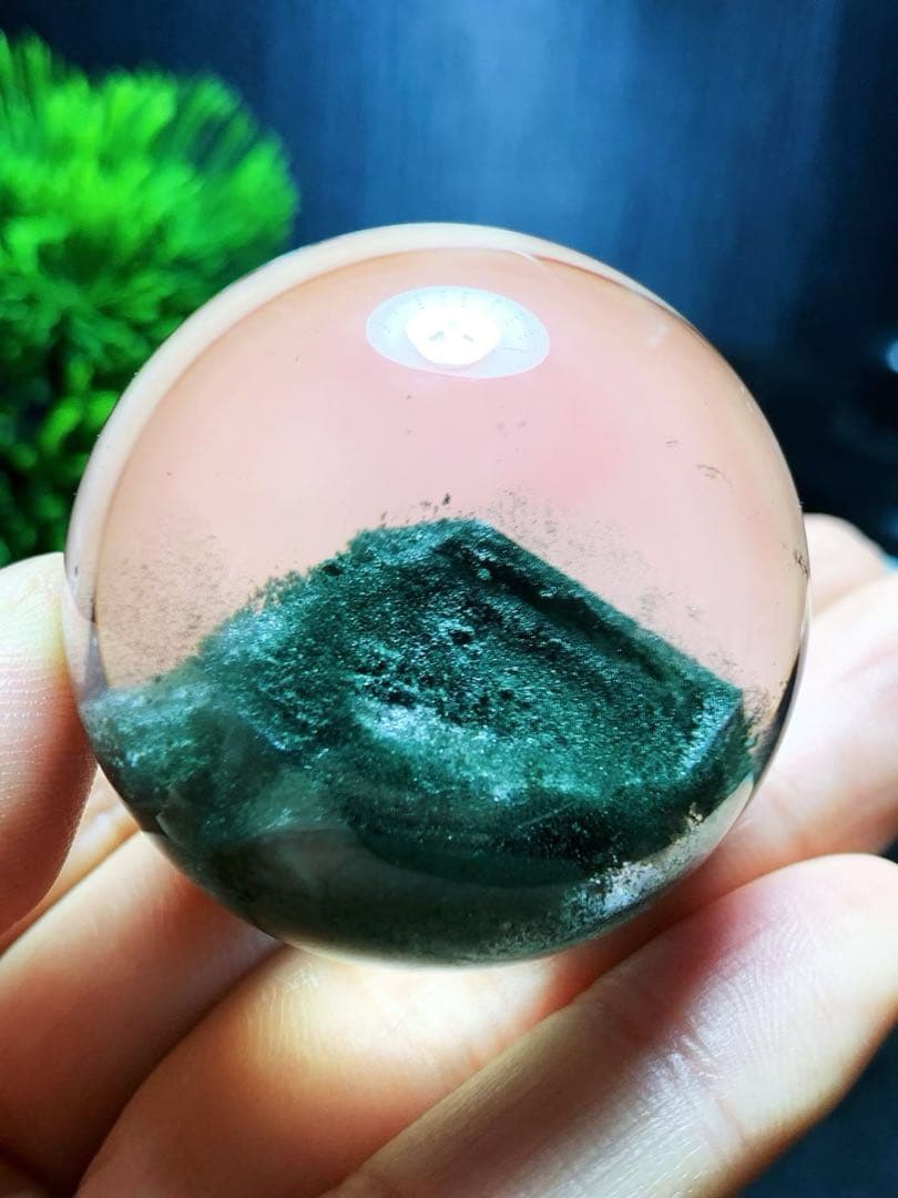 ⭐︎【極上品】天然 グリーン ガーデン クォーツ 置物 40mm 86.3g