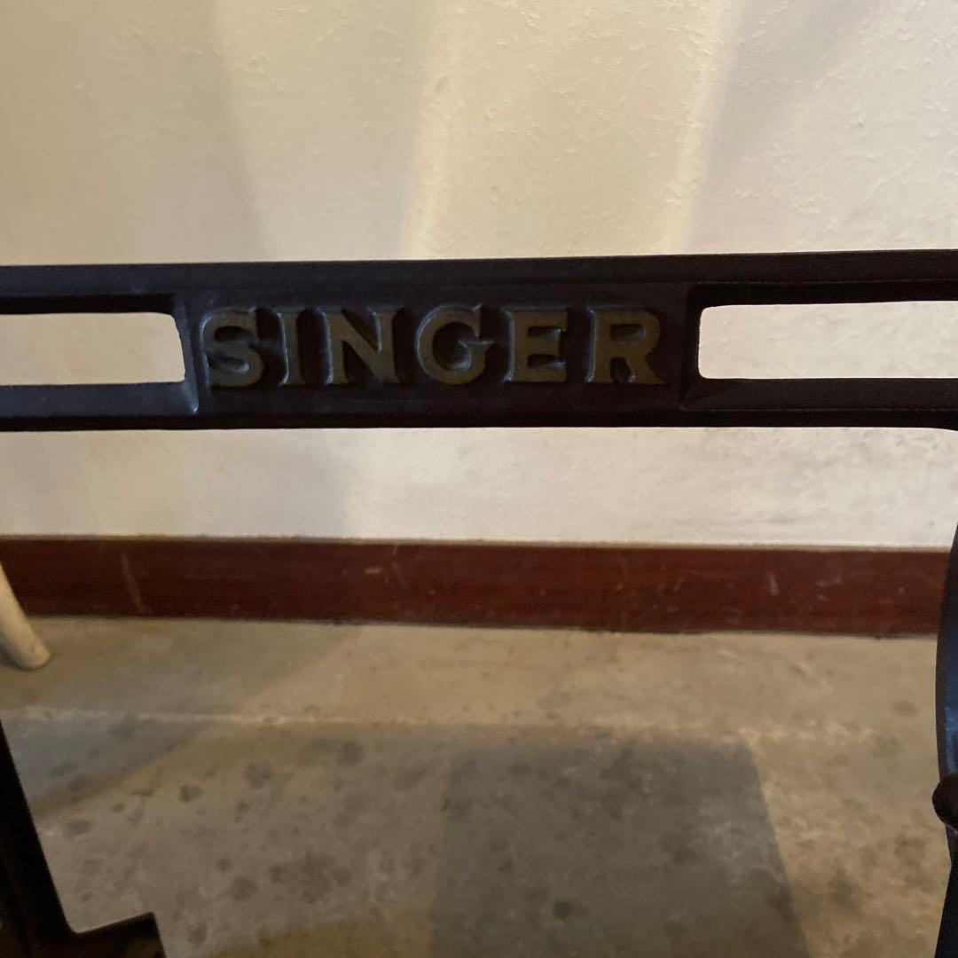 アンティークテーブル、昭和レトロ、カフェインテリア、美品、シンガーミシン