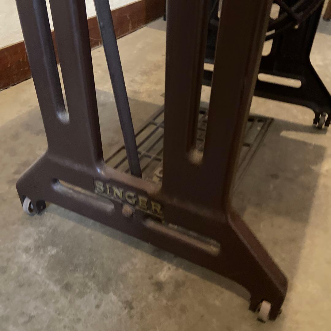 アンティークテーブル、昭和レトロ、カフェインテリア、美品、シンガーミシン