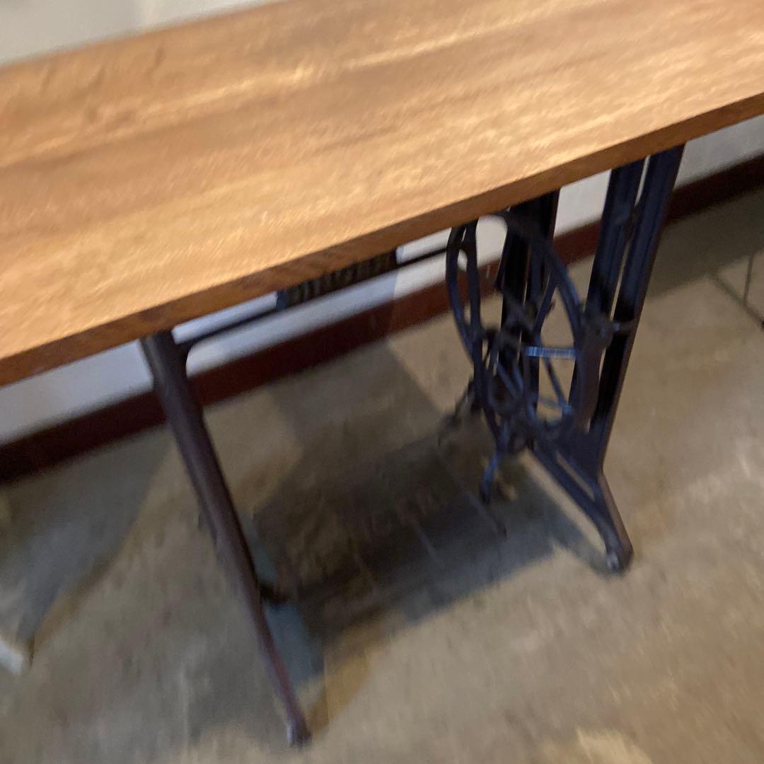 アンティークテーブル、昭和レトロ、カフェインテリア、美品、シンガーミシン